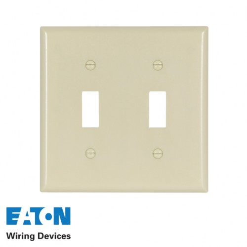 4X4 IVORY DOUBLE TOGGLE COVER