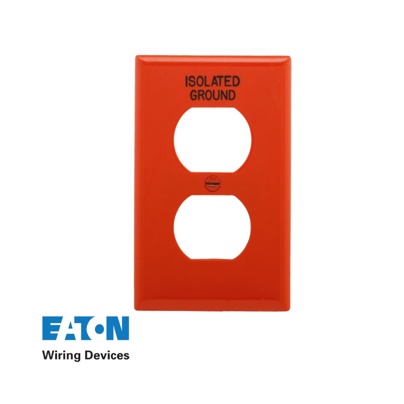 ISOLATED GROUND RECEPTACLE COVER (ORANGE) Modern Electrical Supplies Ltd