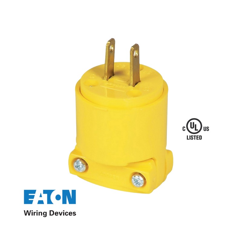 2PIN 15AMP YELLOW MALE PLUG Modern Electrical Supplies Ltd