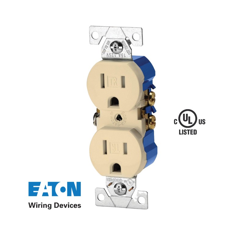 TAMPER PROOF DUPLEX RECEPTACLE IVORY Modern Electrical Supplies Ltd