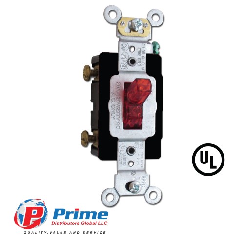 DOUBLE POLE PILOT LIGHT SWITCH 20AMP