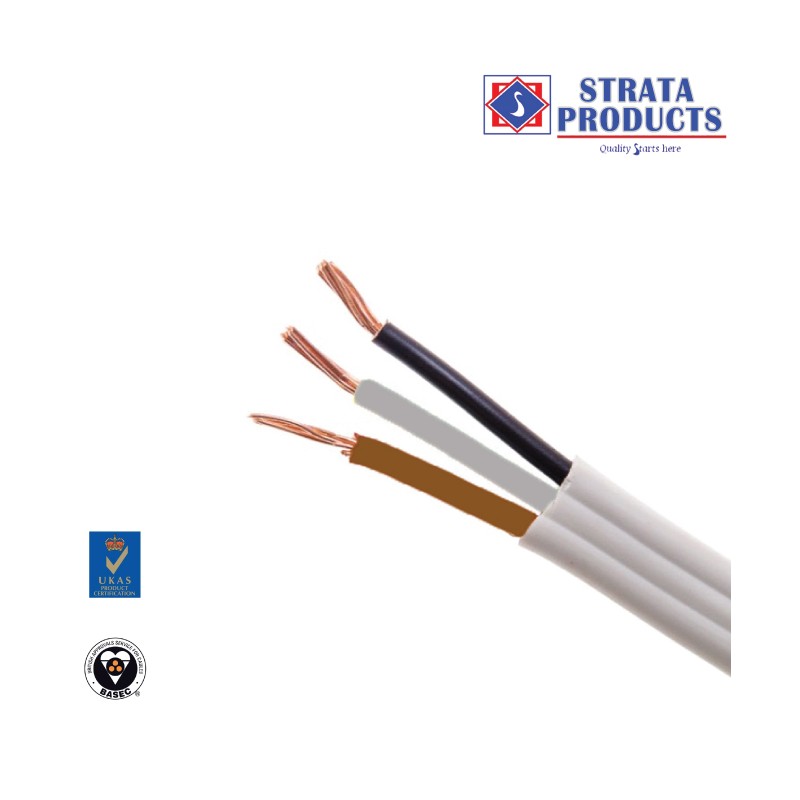 3 CORE FLAT CABLE 10mm