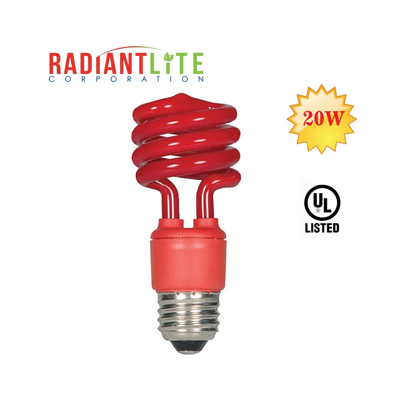 20W CFL COLOR BULB RED