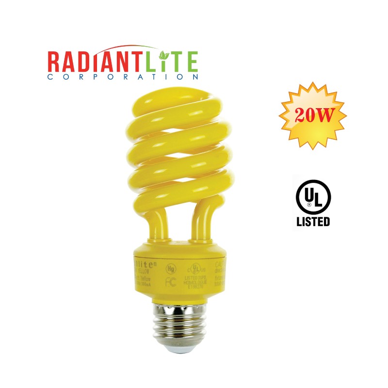20W CFL COLOR BULB YELLOW Modern Electrical Supplies Ltd