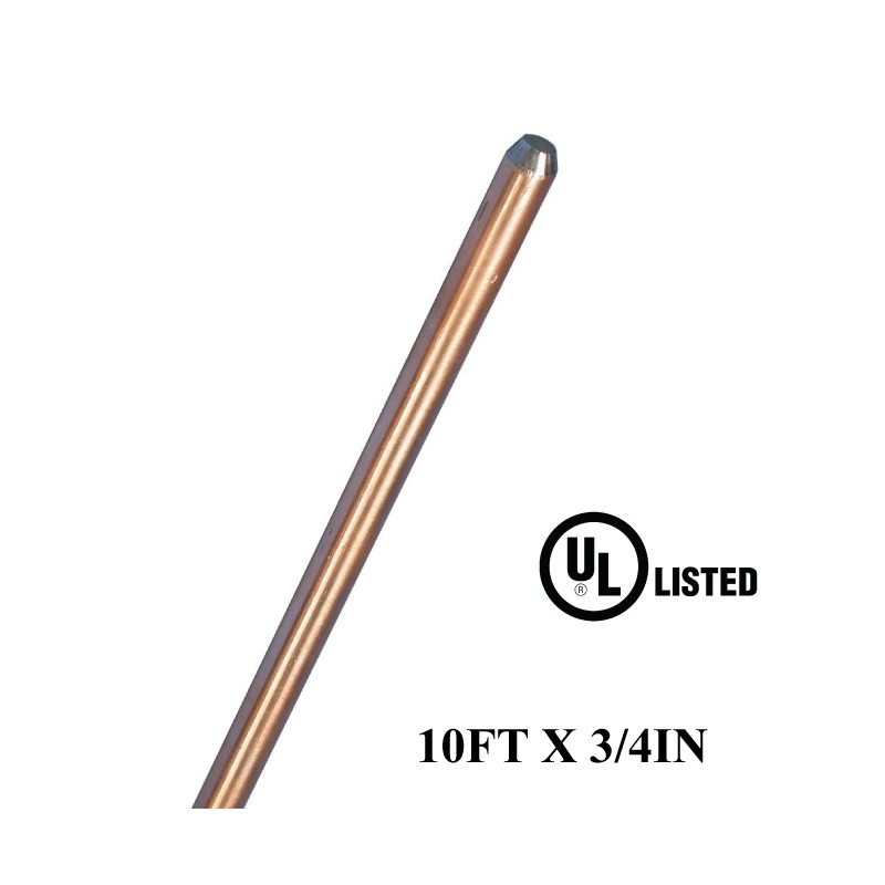 10FT X 3/4IN Copper Bonded Rods