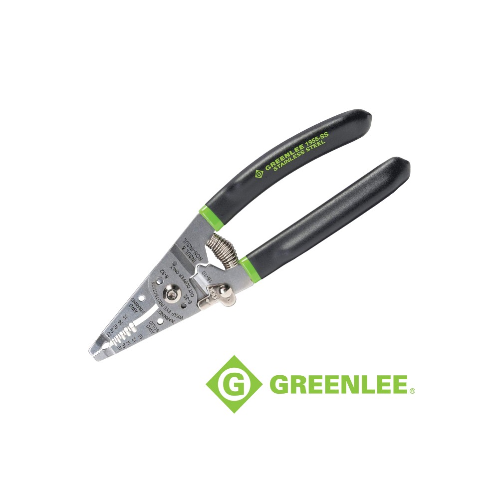 Greenlee 1955-ss Stainless Pro Plus Wire Stripper & Crimper for sale online 