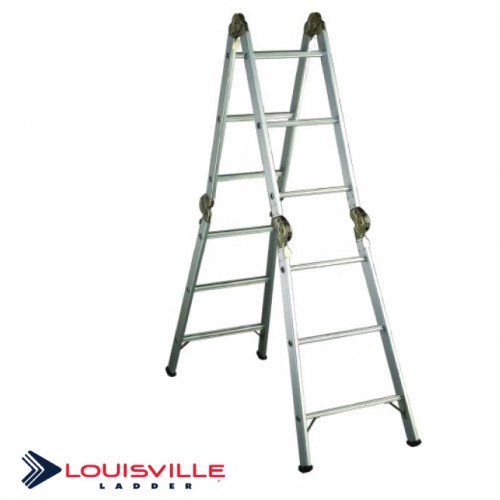 Louisville Aluminum Articulated Folding Ladder 13-Foot