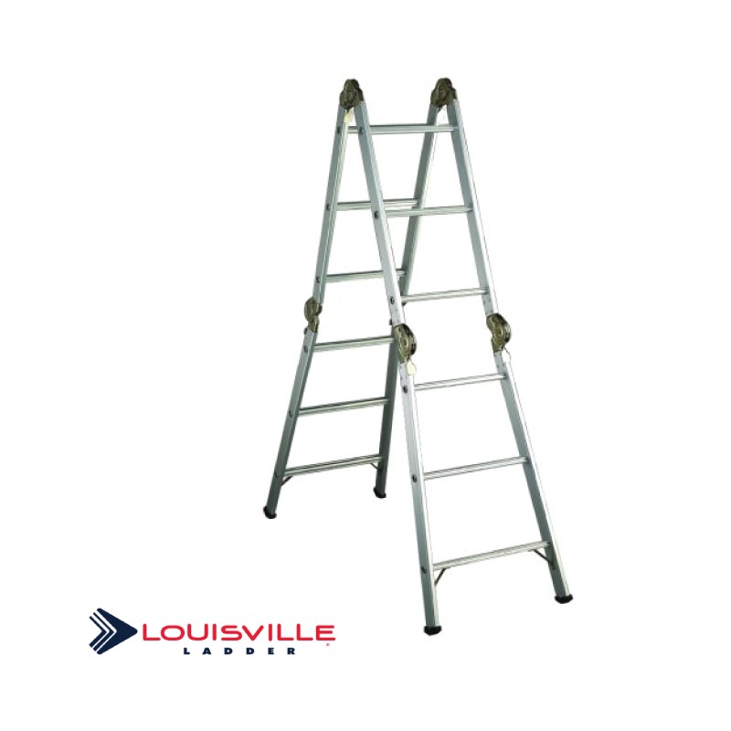 Louisville Aluminum Articulated Folding Ladder 17-Foot