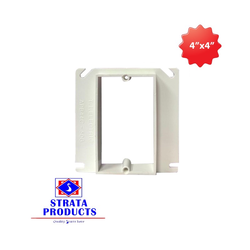 4"X4" PVC SINGLE DEVICE COVER Modern Electrical Supplies Ltd