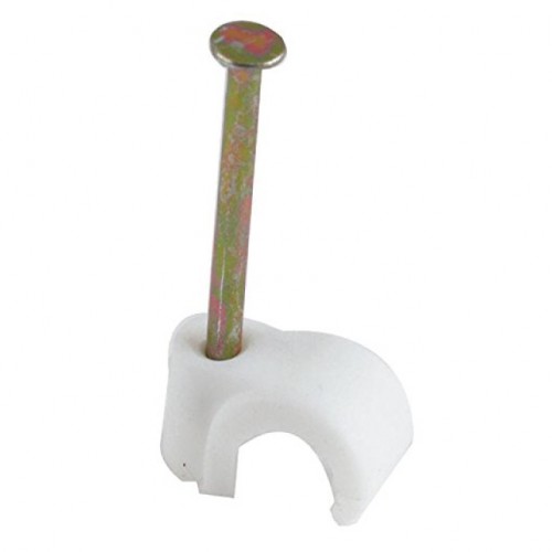 Tower 7.0mm Round Clips White - Modern Electrical Supplies Ltd