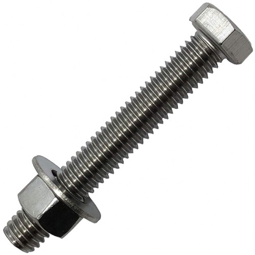 Stainless Steel 304 Hexagonal bolts & nuts & washers M10 3/8"
