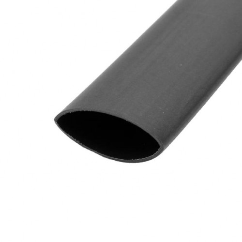 FLAT HEAT SHRINK PE TYPE BLACK 25.4mm(1.2mt/Lgt)