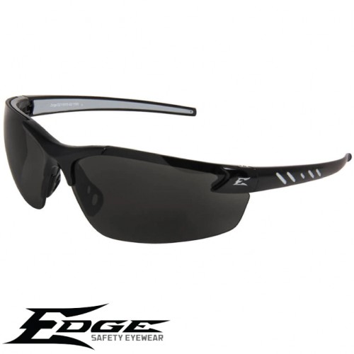 Edge  Safety Glasses with Black Frame and Smoke Lens