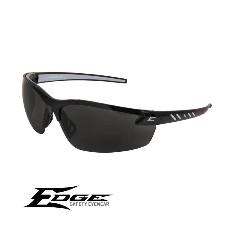 Edge Zorge G2 Safety Glasses with Black Frame and Smoke Lens