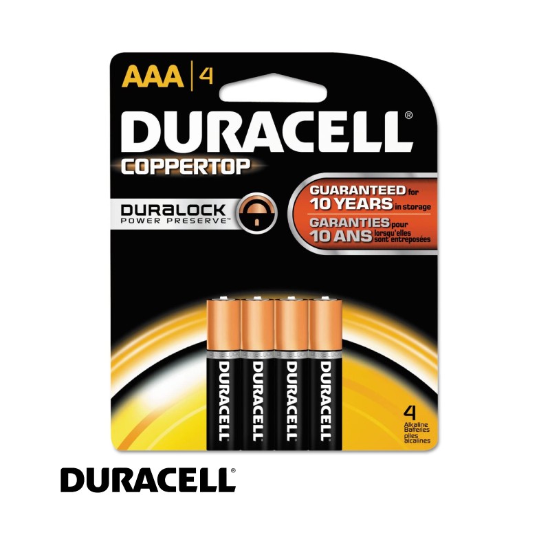 Duracell alkaline batteries coppertop