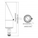 10W 12V Low Voltage Aluminum Integrated Up Light, Long Cowl