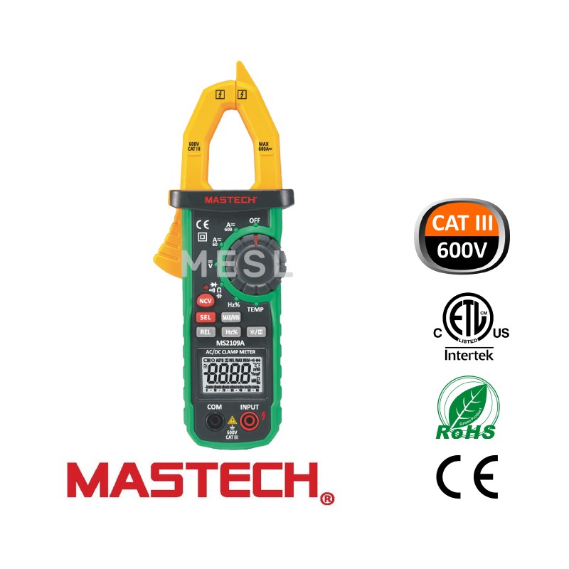 MS2109A Digital AC/DC Clamp Meter Modern Electrical Supplies Ltd